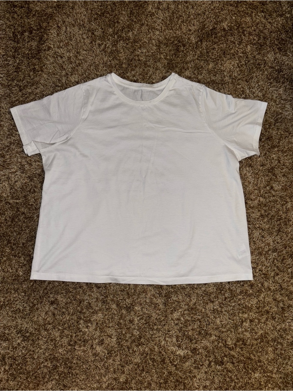 Lands End Women’s Relaxed Fit White Supima Crewneck T-Shirt